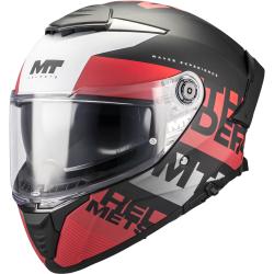 MT Helmets Integrální helma Thunder 4 SV Waves B5 matná černo-červená + sleva 300,- na příslušenství