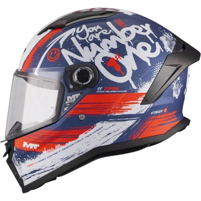 MT Helmets Integrální helma Stinger 2 Rocket C17 matná modro-červeno-šedá