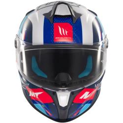 MT Helmets Integrální helma Targo S SERGIO GARCIA modro-červeno-bílá + moto kukla RSA
