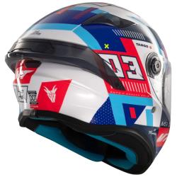MT Helmets Integrální helma Targo S SERGIO GARCIA modro-červeno-bílá + moto kukla RSA