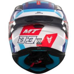 MT Helmets Integrální helma Targo S SERGIO GARCIA modro-červeno-bílá + moto kukla RSA