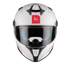 MT Helmets Integrální helma TARGO S SOLID A0 lesklá bílá + kukla pod helmu Zdarma