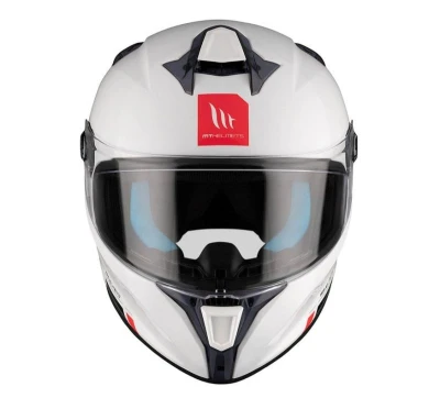 MT Helmets Integrální helma TARGO S SOLID A0 lesklá bílá + kukla pod helmu Zdarma