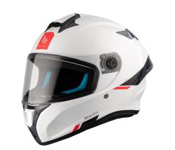MT Helmets Integrální helma TARGO S SOLID A0 lesklá bílá + kukla pod helmu Zdarma