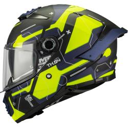 MT Helmets Integrální helma Thunder 4 SV Lumex B27 černo-modro-fluo žlutá + moto kukla RSA