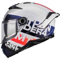 MT Helmets Integrální helma Thunder 4 SV Waves A17 bílo-modro-červená + sleva 300,- na příslušenství