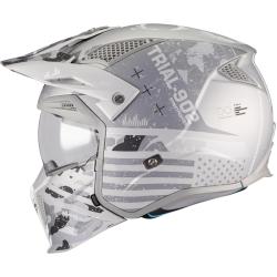MT Helmets Modulárna prilba Streetfighter SV S Belic A2 matná bielo-sivá + zľava 500,- na príslušenstvo