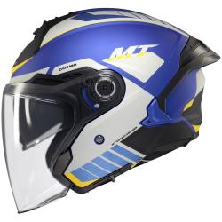 MT Helmets Cosmo SV Cruiser matná modro-černo-šedá Otevřená helma + sleva 300,- na příslušenství