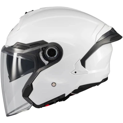 MT Helmets Otevřená helma Cosmo SV Pure A0 bílá + moto kukla RSA