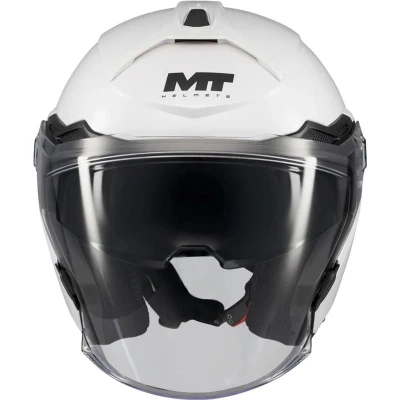 MT Helmets Otevřená helma Cosmo SV Pure A0 bílá + moto kukla RSA