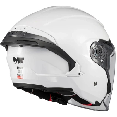 MT Helmets Otevřená helma Cosmo SV Pure A0 bílá + moto kukla RSA