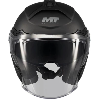 MT Helmets Otevřená helma Cosmo SV Pure A1 matná černá + moto kukla RSA