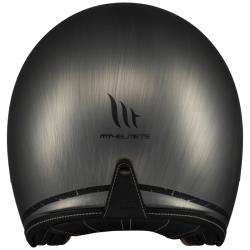 MT Helmets Otevřená helma Le Mans 2 SV Scratched Chrome matná šedá + sleva 400,- na příslušenství