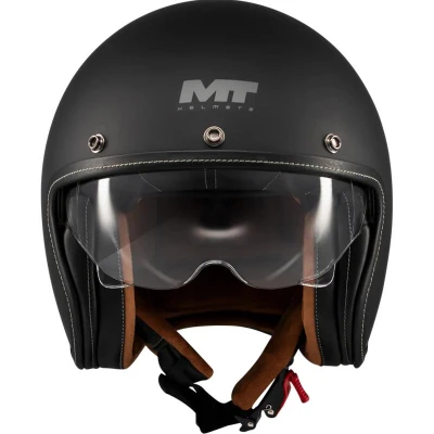 MT Helmets Otevřená helma Lemans 2 SV S Pure A1 matná černá + moto kukla RSA