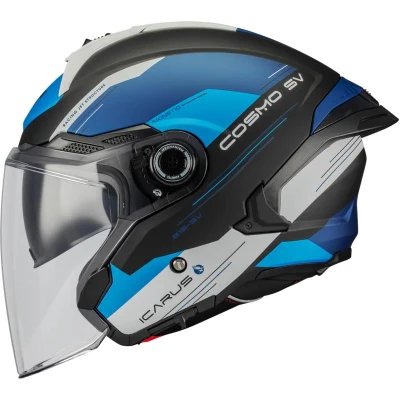 MT Helmets Otevřená helma Cosmo SV Icarus B7 matná černo-modrá-šedá + sleva 300,- na příslušenství MT Helmets Otevřená helma Cosmo SV Icarus B7 matná černo-modrá-šedá + sleva 300,- na příslušenství