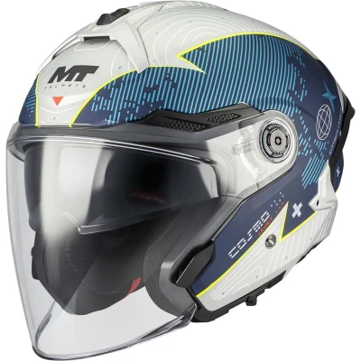 MT Helmets Otevřená helma Cosmo SV Layout C7 matná modro-bílá + moto kukla RSA MT Helmets Otevřená helma Cosmo SV Layout C7 matná modro-bílá + moto kukla RSA