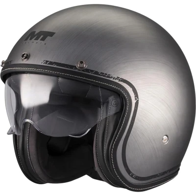 MT Helmets Otevřená helma Lemans 2 SV S Brushed A2 matná šedá + moto kukla RSA MT Helmets Otevřená helma Lemans 2 SV S Brushed A2 matná šedá + moto kukla RSA