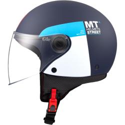 MT Helmets STREET INBOARD C7 matná modro-bílá otevřená helma