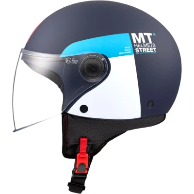 MT Helmets STREET INBOARD C7 matná modro-bílá otevřená helma MT Helmets STREET INBOARD C7 matná modro-bílá otevřená helma