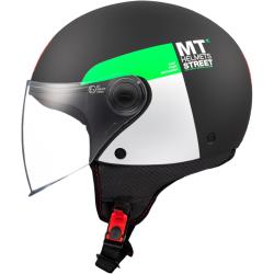 MT Helmets STREET INBOARD D6 matná černo-zelená otevřená helma MT Helmets STREET INBOARD D6 matná černo-zelená otevřená helma
