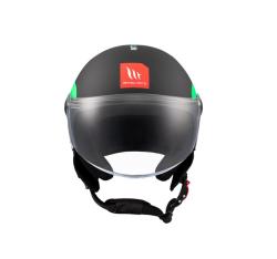 MT Helmets STREET INBOARD D6 matná černo-zelená otevřená helma