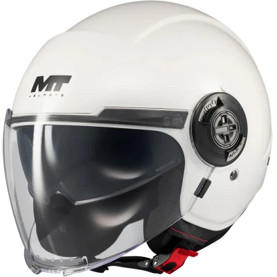 MT Helmets Otevřená helma Viale SV S Pure A0 bílá