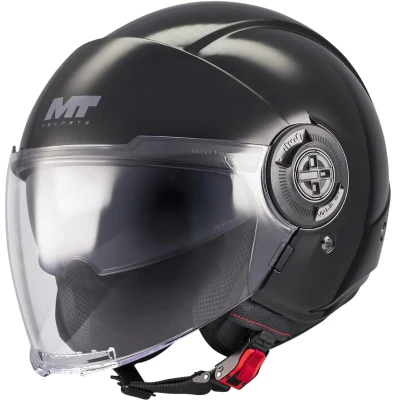 MT Helmets Viale SV S Pure A1 černá otevřená helma na motorku