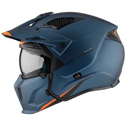 MT Helmets Streetfighter SV S Solid A7 matná modrá otevřená helma s maskou + sleva 300,- na příslušenství