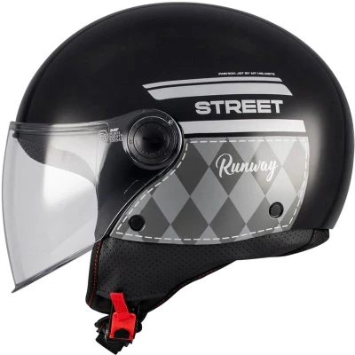 MT Helmets Otevřená helma Street S Runway B2 černo-šedá