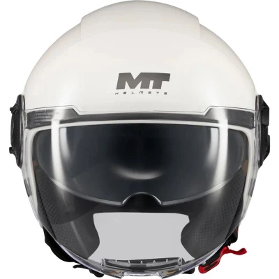 MT Helmets Otevřená helma Viale SV S Pure A0 bílá