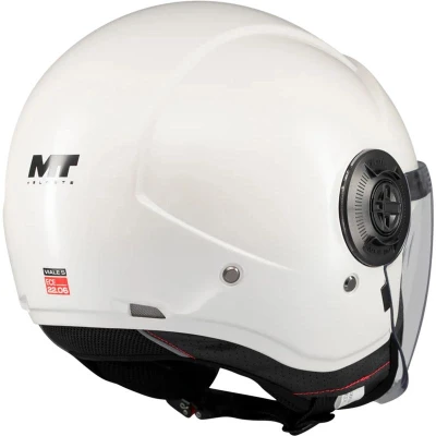 MT Helmets Otevřená helma Viale SV S Pure A0 bílá