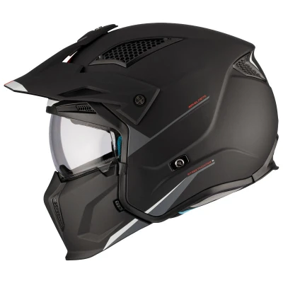 MT Helmets Streetfighter SV S Solid A1 černá matná s iridiovou clonou - otevřená přilba s maskou MT Helmets Streetfighter SV S Solid A1 černá matná s iridiovou clonou - otevřená přilba s maskou