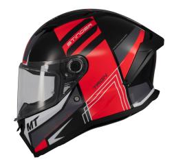 MT Helmets Stinger 2 Tron černo-červeno-šedá integrální helma + sleva 300,- na příslušenství