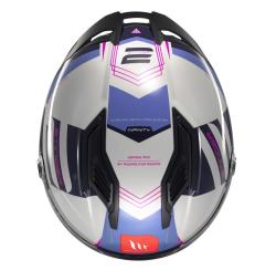 MT Helmets Stinger 2 Tron šedo-fialovo-růžová Iintegrální helma