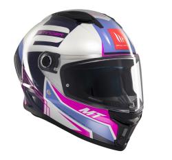 MT Helmets Stinger 2 Tron šedo-fialovo-růžová Iintegrální helma