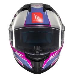 MT Helmets Stinger 2 Tron šedo-fialovo-růžová Iintegrální helma