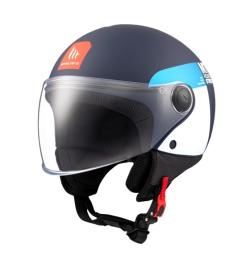 MT Helmets STREET INBOARD C7 matná modro-bílá otevřená helma
