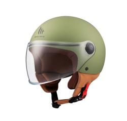 MT Helmets Street S matná zelená otevřená helma