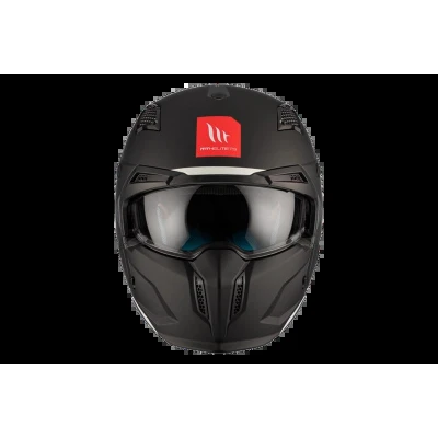 MT Helmets Streetfighter SV S Solid A1 černá matná s iridiovou clonou - otevřená přilba s maskou