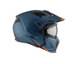 MT Helmets Streetfighter SV S Solid A7 matná modrá otevřená helma s maskou + sleva 300,- na příslušenství