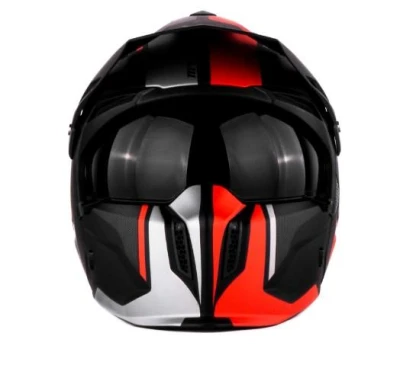 MT Helmets Streetfighter SV S TWIN C5 černo-červená otevřená přilba s maskou + sleva 300,- na příslušenství