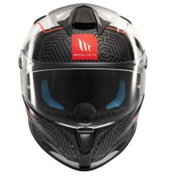 MT Helmets Targo S Brik lesklá černo-bílá Integrální helma + sleva 300,- na příslušenství