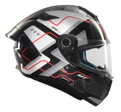 MT Helmets Targo S Brik lesklá černo-bílá Integrální helma + sleva 300,- na příslušenství