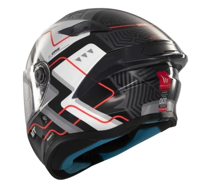MT Helmets Targo S Brik lesklá černo-bílá Integrální helma + sleva 300,- na příslušenství