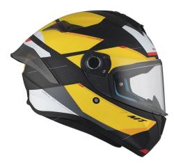 MT Helmets TARGO S KAY B3 matná černo-bílo-žlutá Integrální helma + sleva 300,- na příslušenství