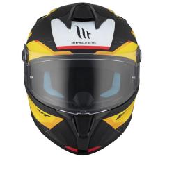 MT Helmets TARGO S KAY B3 matná černo-bílo-žlutá Integrální helma + sleva 300,- na příslušenství