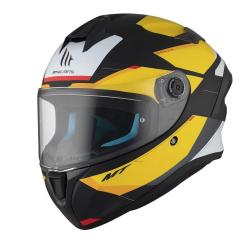 MT Helmets TARGO S KAY B3 matná černo-bílo-žlutá Integrální helma + sleva 300,- na příslušenství