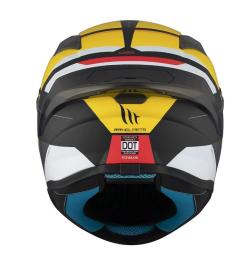 MT Helmets TARGO S KAY B3 matná černo-bílo-žlutá Integrální helma + sleva 300,- na příslušenství