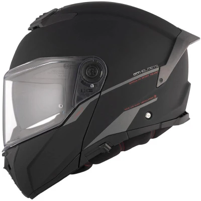 MT Helmets Vyklápěcí helma ATOM 2 SV SOLID A1 černá matná + sleva 400,- na příslušenství
