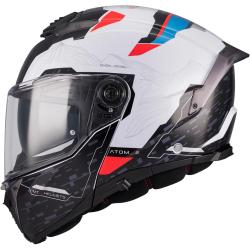 MT Helmets Atom 2 SV Highlands A7 černo-bílo-modro-červená výklopná helma + sleva 400,- na příslušenství MT Helmets Atom 2 SV Highlands A7 černo-bílo-modro-červená výklopná helma + sleva 400,- na příslušenství